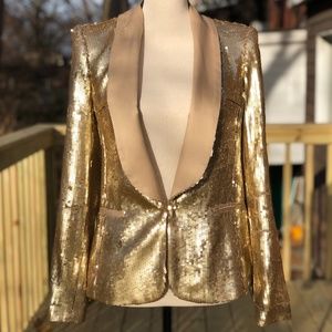Gold Sequin Blazer